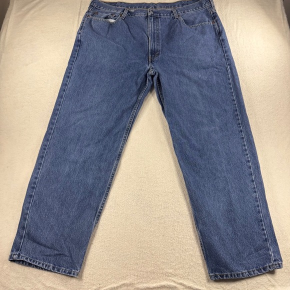 Levi's Jeans 550 Relaxed Fit Men's 42x30 Medium Wash Blue Denim Pants Workwear - Picture 1 of 9